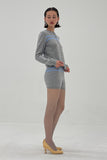 Cashmere Wool Stripe Cardigan