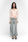 BALLERINA WRAP TOP IN POWDER PINK
