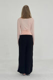 BALLERINA WRAP TOP IN POWDER PINK