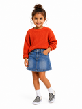 Classic Knit Baby Sweater in Orange Rust