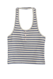 BRUNA HALTER TOP IN SEASIDE STRIPE