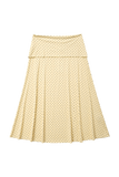 FOLDOVER FLARED MAXI SKIRT IN BUTTER