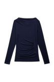 NARAE LONG SLEEVE TOP IN NAVY