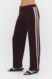CASHMERE WOOL STRIPE WIDE-LEG PANT IN RASPBERRY