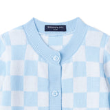 Checker Baby Knit Button Romper