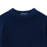 Classic Knit Baby Sweater in Navy