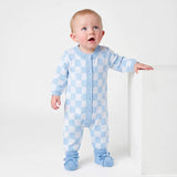 Checker Baby Knit Button Romper